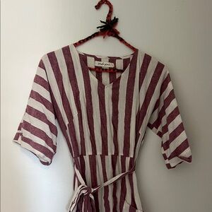 Roolee Striped Midi Dress